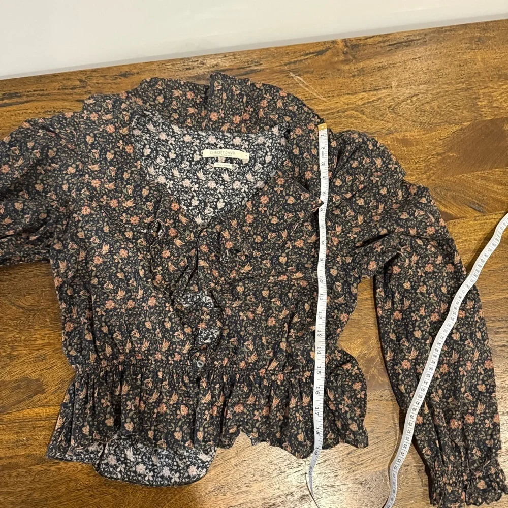 Christy Dawn The Genevieve Blouse Floral Puff Sleeve Top